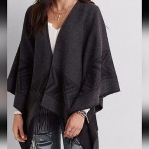 American Eagle Outfitters Dark Gray Poncho